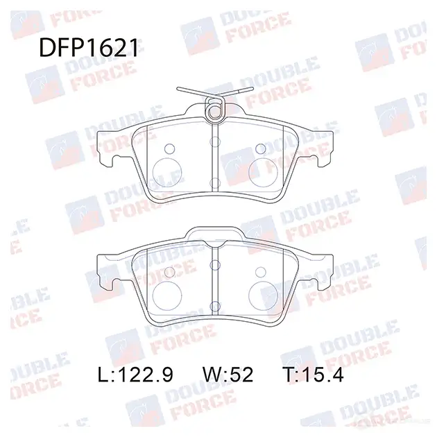 Дисковые тормозные колодки DOUBLE FORCE 1420567245 A T9CR DFP1621 изображение 0