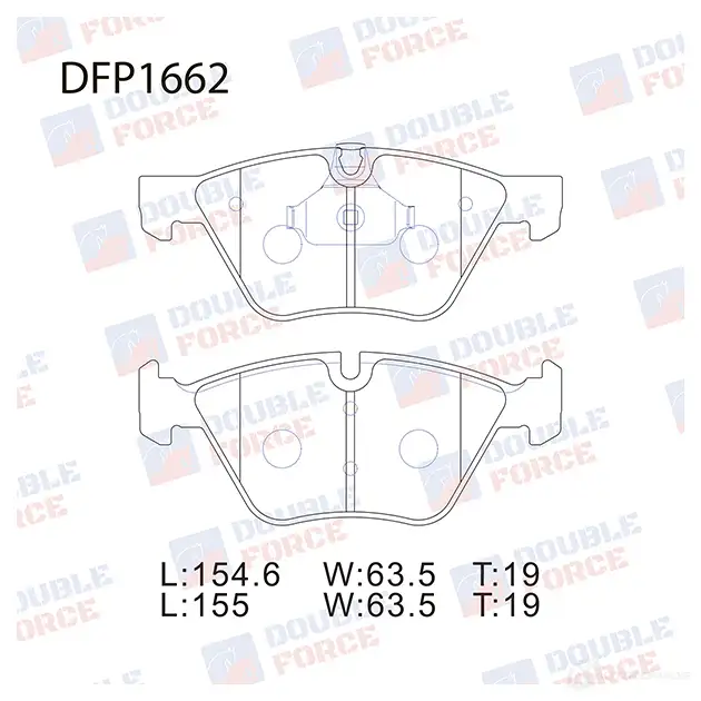 Дисковые тормозные колодки DOUBLE FORCE VB6 9N DFP1662 1420568802 изображение 0