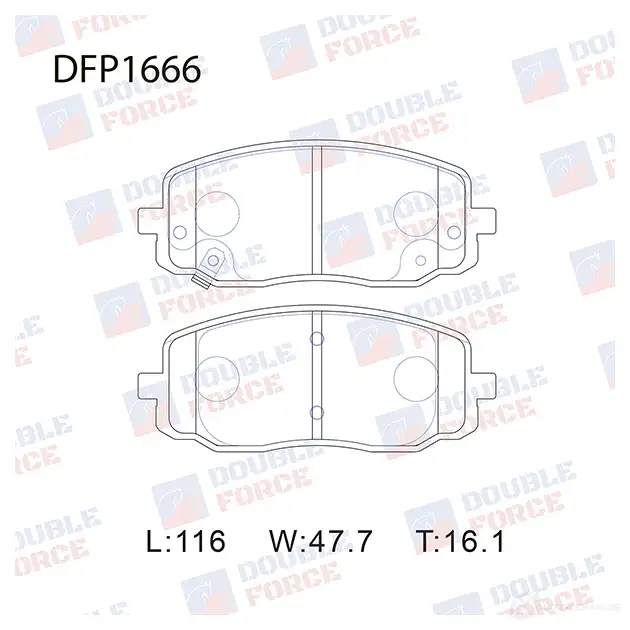 Дисковые тормозные колодки DOUBLE FORCE 1420567822 6 M785 DFP1666 изображение 0