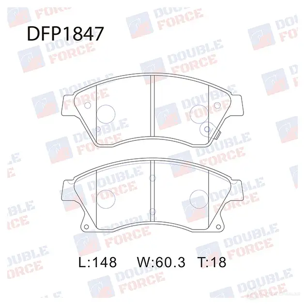 Дисковые тормозные колодки DOUBLE FORCE DFP1847 CL7D Q 1420567832 изображение 0