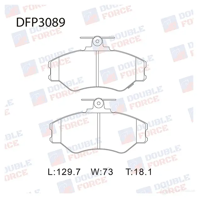 Дисковые тормозные колодки DOUBLE FORCE 1420567834 DFP3089 A9HX P