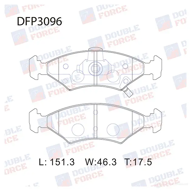 Дисковые тормозные колодки DOUBLE FORCE 3EY QE 1420568527 DFP3096 изображение 0