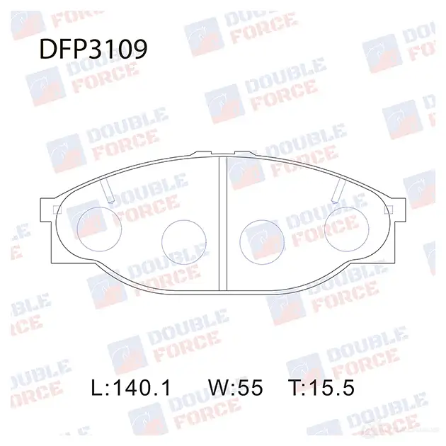 Дисковые тормозные колодки DOUBLE FORCE DFP3109 6NWXK RP 1420567256 изображение 0