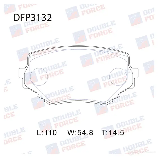 Дисковые тормозные колодки DOUBLE FORCE DFP3132 J52MC E 1420567258 изображение 0