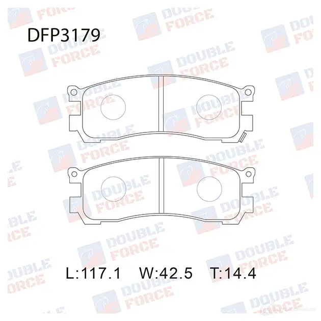 Дисковые тормозные колодки DOUBLE FORCE 1420567267 DFP3179 HOK 2W0 изображение 0