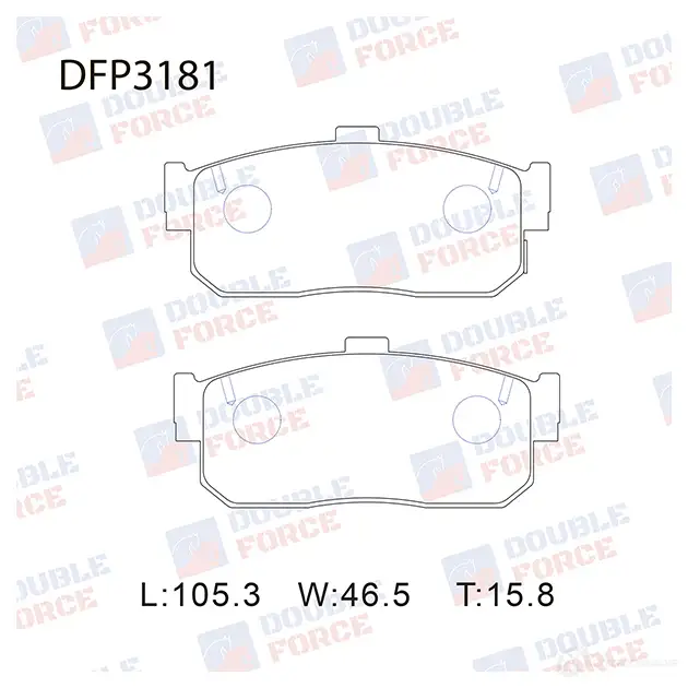 Дисковые тормозные колодки DOUBLE FORCE GI TUA 1420567269 DFP3181 изображение 0