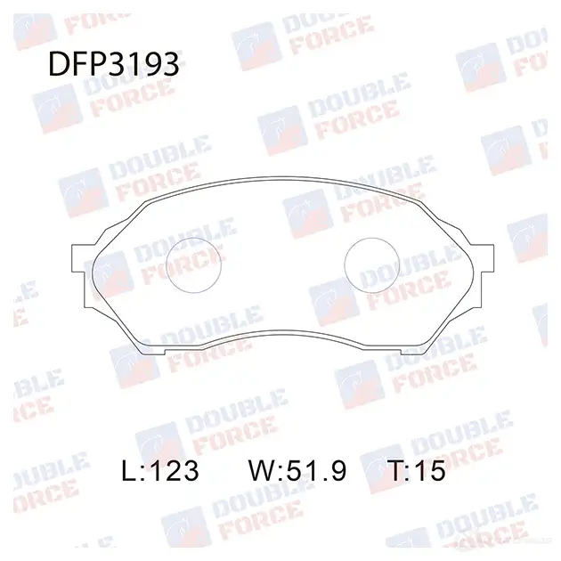 Дисковые тормозные колодки DOUBLE FORCE 4LBJ3 7 1420567271 DFP3193 изображение 0