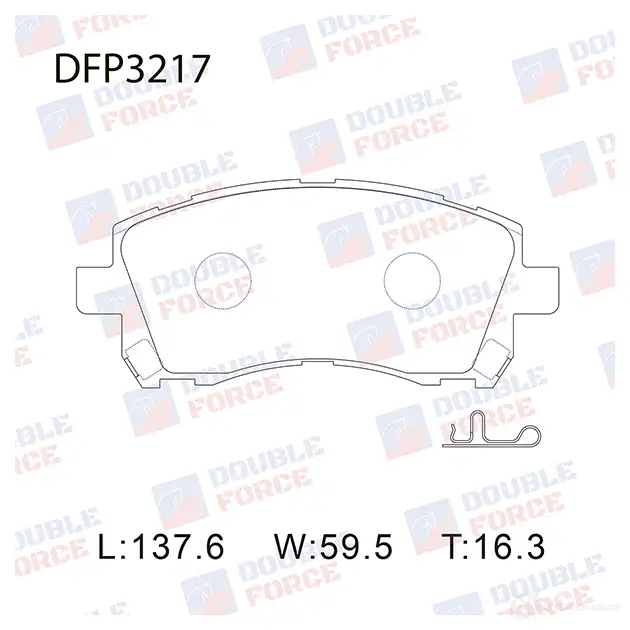 Дисковые тормозные колодки DOUBLE FORCE DFP3217 QUJ F0SA 1420567275 изображение 0