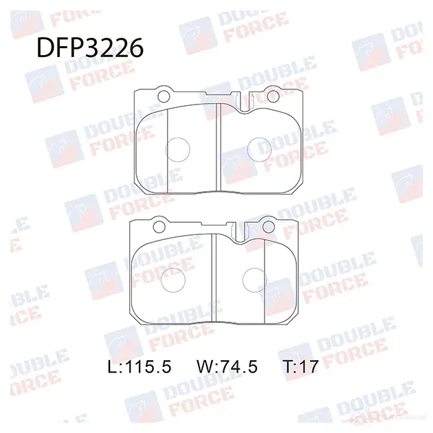 Дисковые тормозные колодки DOUBLE FORCE 1 LDY8 DFP3226 1420567279 изображение 0