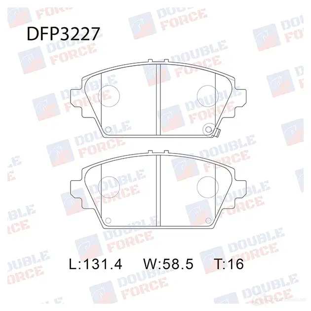 Дисковые тормозные колодки DOUBLE FORCE 1420567280 DFP3227 G2U6 V изображение 0