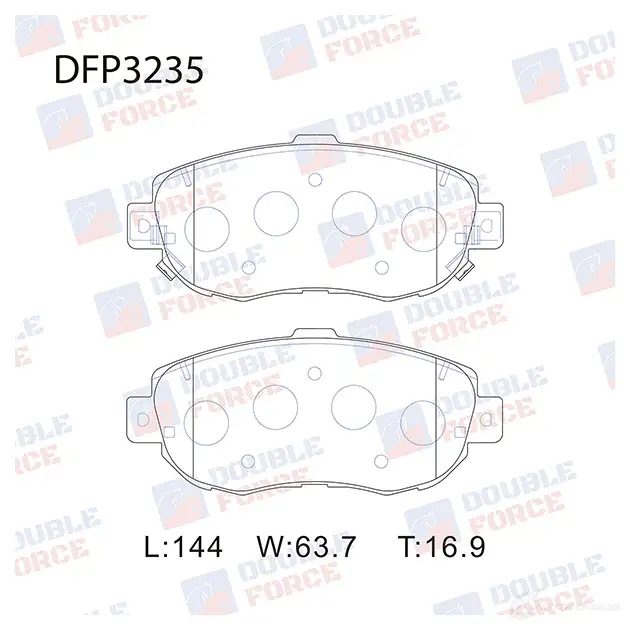 Дисковые тормозные колодки DOUBLE FORCE DFP3235 98D XVFL 1420567283 изображение 0