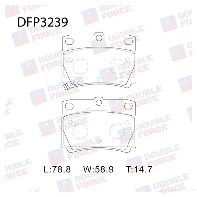 Дисковые тормозные колодки DOUBLE FORCE 1420567284 M TU4E DFP3239 изображение 0