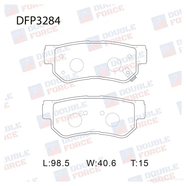 Дисковые тормозные колодки DOUBLE FORCE 1420567842 2OX C6 DFP3284 изображение 0