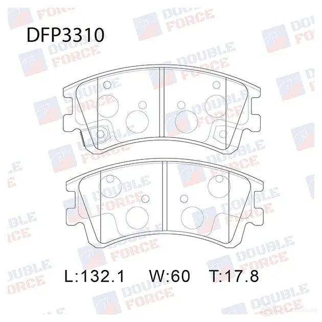 Дисковые тормозные колодки DOUBLE FORCE E2Z8 Q DFP3310 1420567304 изображение 0
