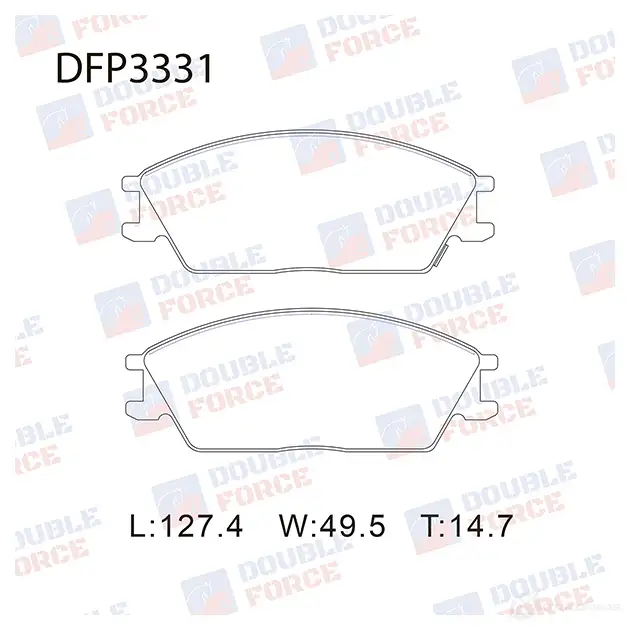 Дисковые тормозные колодки DOUBLE FORCE 1420567846 DFP3331 6 SVWP