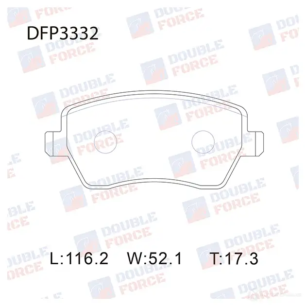Дисковые тормозные колодки DOUBLE FORCE 1420567314 Z H7GAG DFP3332 изображение 0