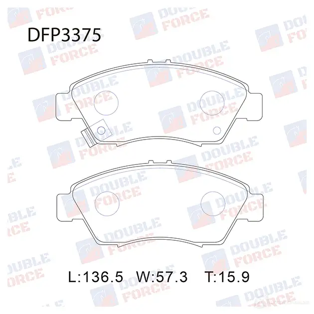 Дисковые тормозные колодки DOUBLE FORCE DFP3375 RUC BF 1420567324 изображение 0