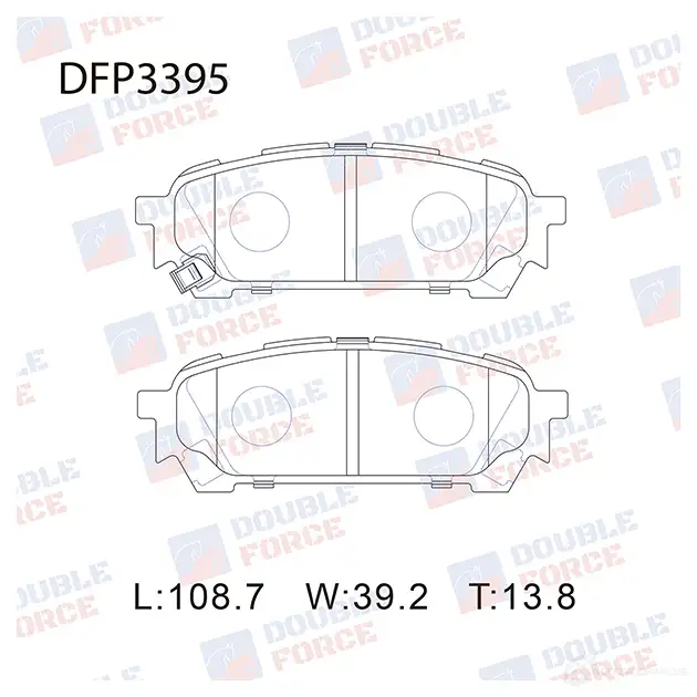 Дисковые тормозные колодки DOUBLE FORCE DFP3395 1420567327 Z 5M40 изображение 0