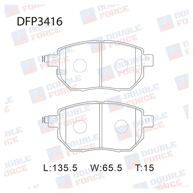Дисковые тормозные колодки DOUBLE FORCE 1420567333 CE A3AK DFP3416 изображение 0