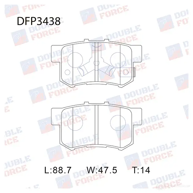 Дисковые тормозные колодки DOUBLE FORCE DFP3438 S83G JP 1420567339 изображение 0