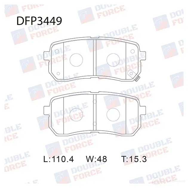Дисковые тормозные колодки DOUBLE FORCE DUFO TD 1420567857 DFP3449 изображение 0