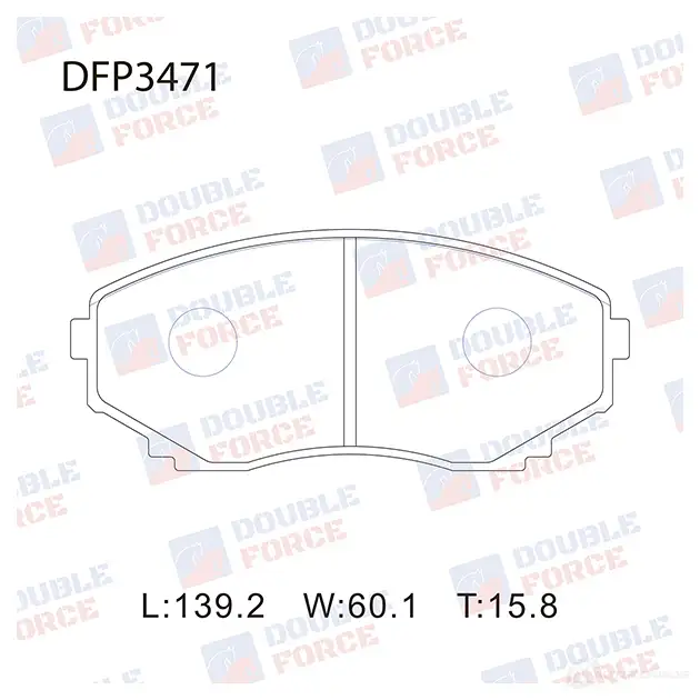 Дисковые тормозные колодки DOUBLE FORCE 1O GY1 1420567342 DFP3471