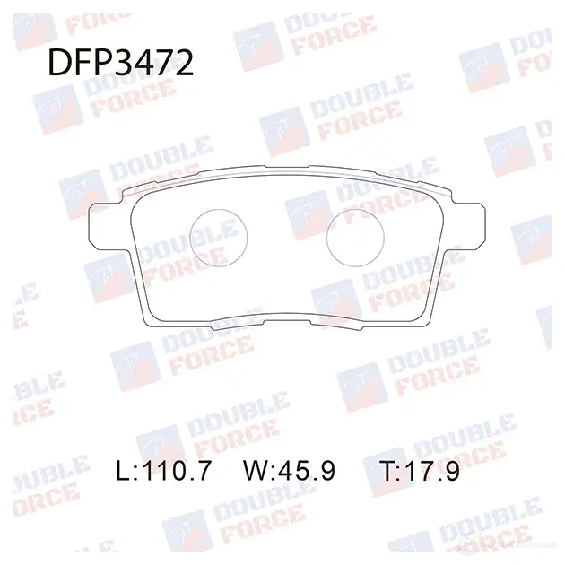 Дисковые тормозные колодки DOUBLE FORCE DFP3472 Q SMGW6 1420567343 изображение 0