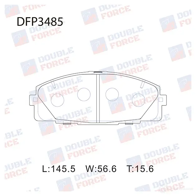 Дисковые тормозные колодки DOUBLE FORCE 9 5KF13D DFP3485 1420567345
