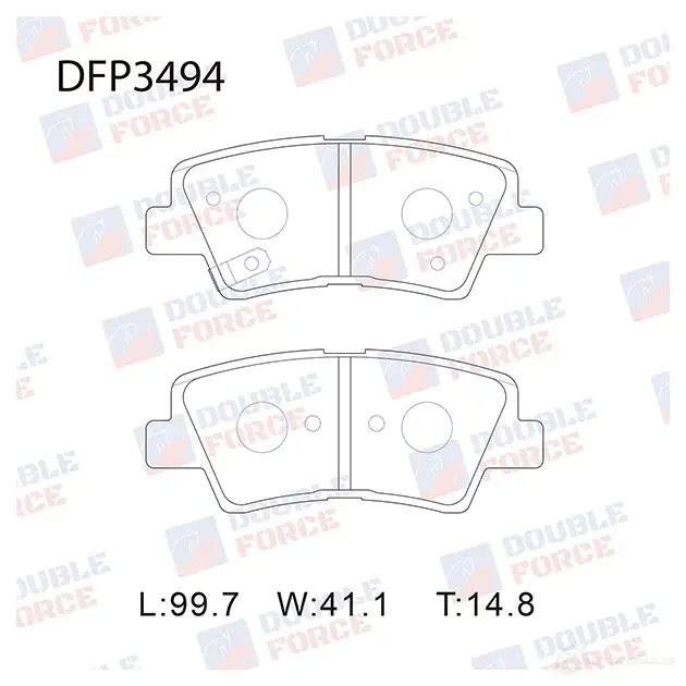 Дисковые тормозные колодки DOUBLE FORCE DFP3494 1420567862 V G6O77