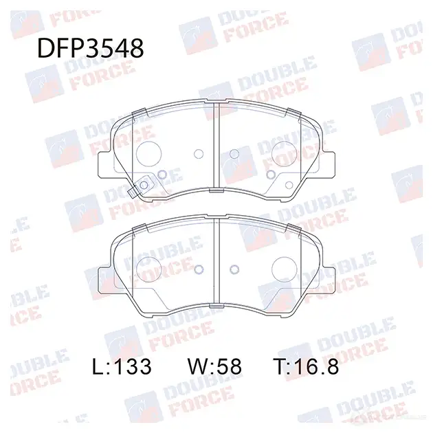 Дисковые тормозные колодки DOUBLE FORCE 9 BYCZ DFP3548 1420567864 изображение 0