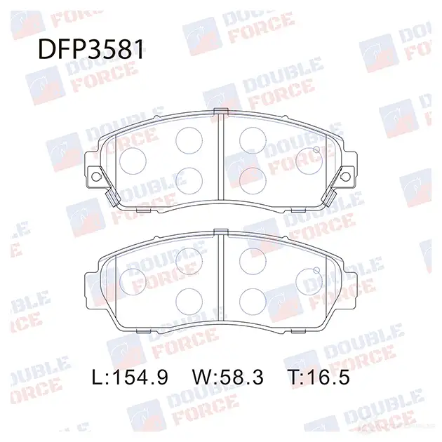 Дисковые тормозные колодки DOUBLE FORCE M LICPL0 DFP3581 1420567352