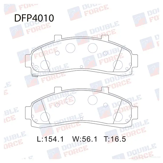 Дисковые тормозные колодки DOUBLE FORCE DFP4010 8VLMW BH 1420568532