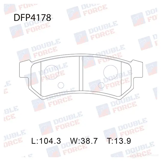 Дисковые тормозные колодки DOUBLE FORCE 1420568533 DFP4178 FT MD64