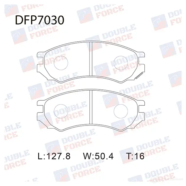 Дисковые тормозные колодки DOUBLE FORCE DFP7030 1420567368 KKR1X 6Q изображение 0