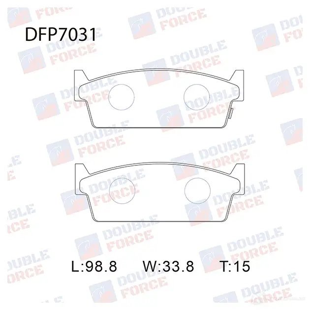 Дисковые тормозные колодки DOUBLE FORCE 1420567369 DFP7031 53G EOMD изображение 0