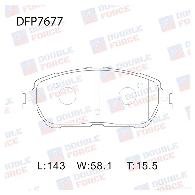 Дисковые тормозные колодки DOUBLE FORCE DFP7677 1420567381 6PIT 7M