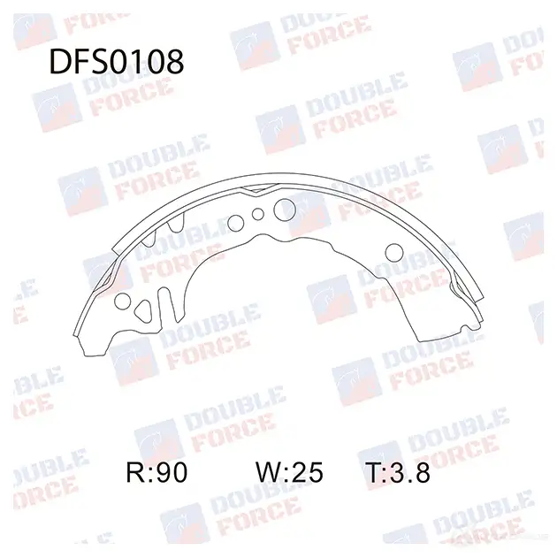 Барабанные тормозные колодки DOUBLE FORCE DFS0108 1420569328 5 SNU0YL изображение 0