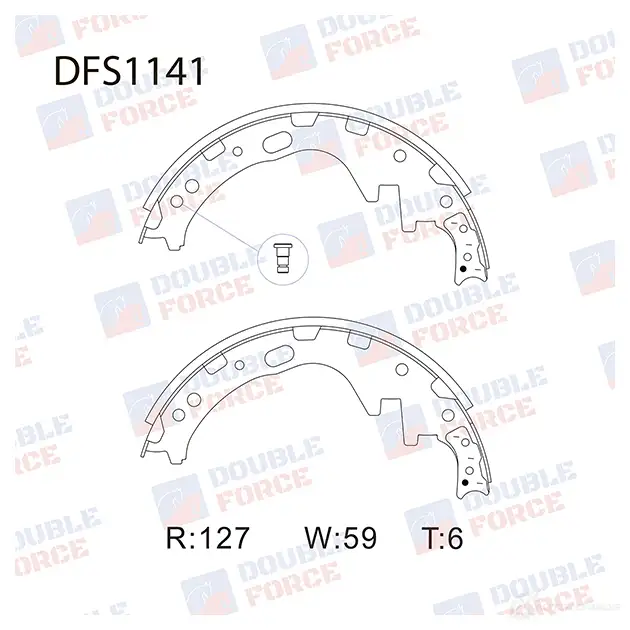 Барабанные тормозные колодки DOUBLE FORCE 1420570012 TPX 96 DFS1141