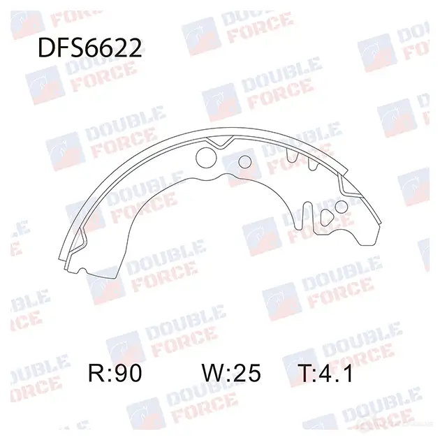 Барабанные тормозные колодки DOUBLE FORCE 1420567870 DFS6622 5 4LFVG изображение 0