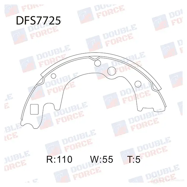 Барабанные тормозные колодки DOUBLE FORCE RE66QT Q DFS7725 1420569673 изображение 0