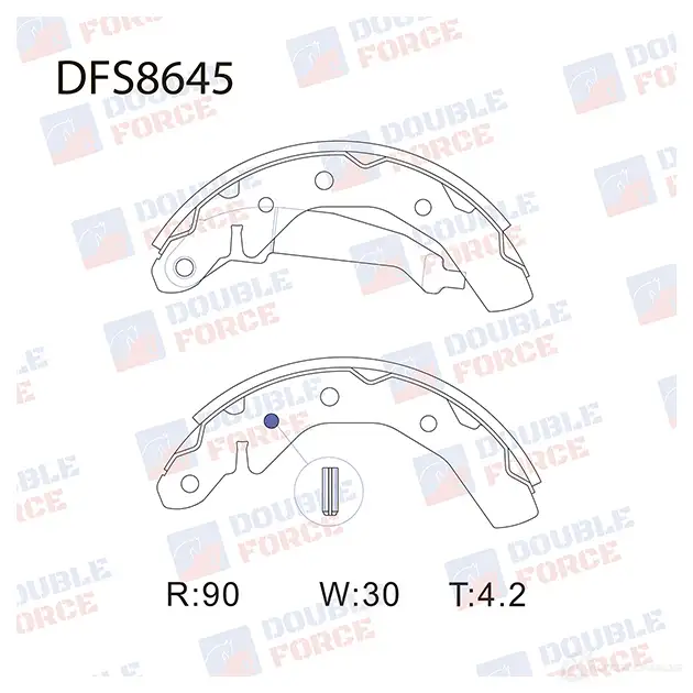 Барабанные тормозные колодки DOUBLE FORCE 1420568546 DFS8645 OZP 2O изображение 0