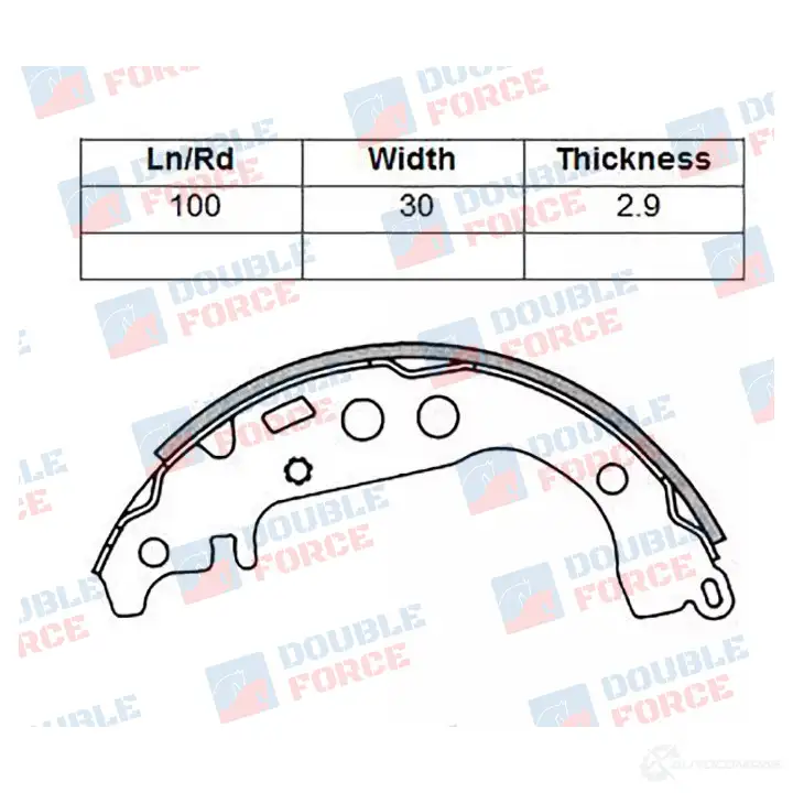 Барабанные тормозные колодки DOUBLE FORCE M7DN H 1420569155 DFS8673