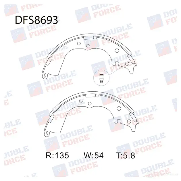 Барабанные тормозные колодки DOUBLE FORCE 2ZISOD L DFS8693 1420569334 изображение 0