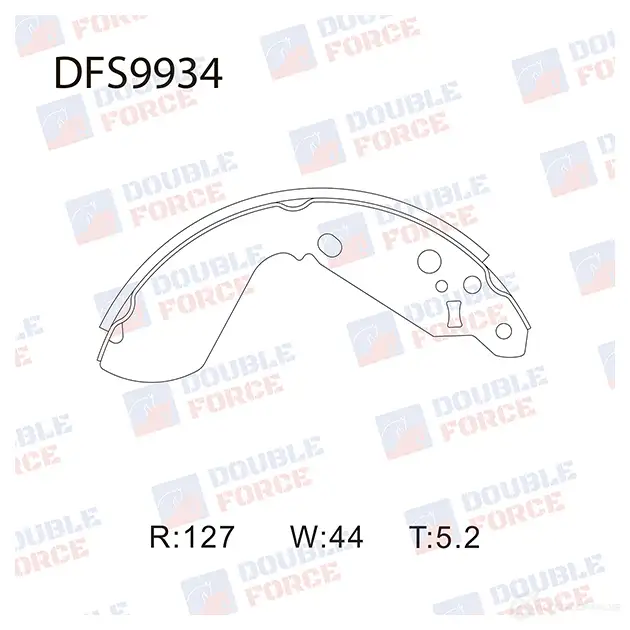 Барабанные тормозные колодки DOUBLE FORCE 1420570013 DFS9934 3MC NAWW