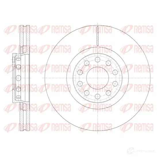 Тормозной диск KAWE 61362 10 KWK9W D CA6136210 2314278 изображение 0