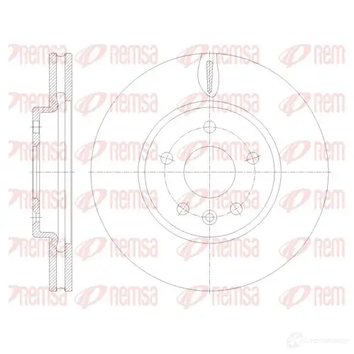 Тормозной диск KAWE 1437562531 61793 10 6 S54X2 изображение 0