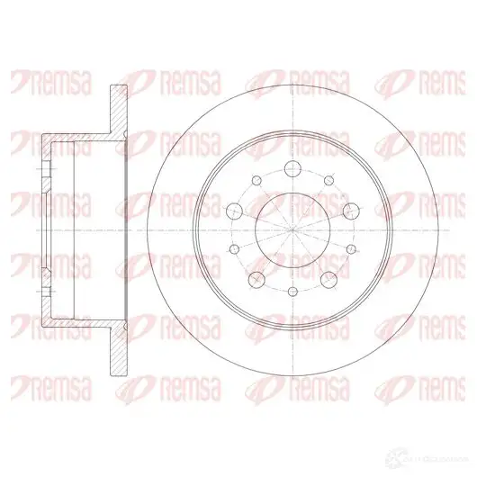 Тормозной диск KAWE BD M7176.10 DCA6112000 2314003 61120 00