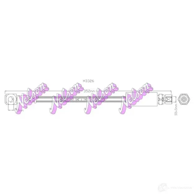 Тормозной шланг KAWE H3326 U SLXT 2333428 изображение 0