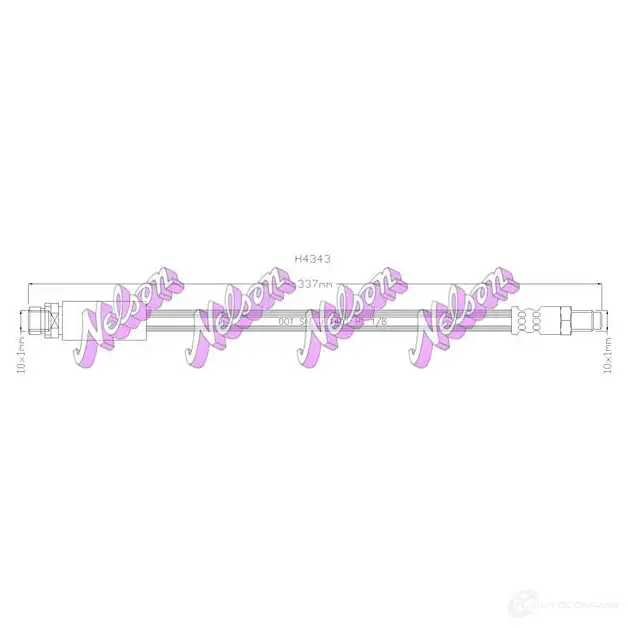 Тормозной шланг KAWE H4343 2333839 VKY8BH R