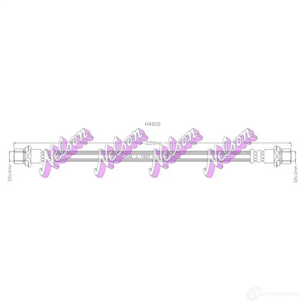 Тормозной шланг KAWE 2334247 H4818 LN23 G